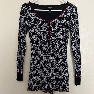 Dolls Kill Hello Kitty Shadow Dimension Thermal Onesie